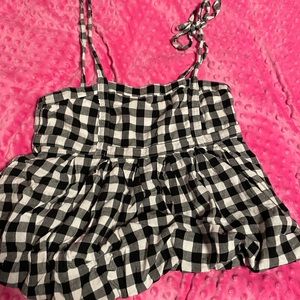 never used, picnic blanket pattern